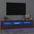 Kép 1/11 - Barna tölgy színű TV-szekrény LED-lámpákkal 180x35x40 cm