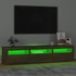 Kép 4/11 - Barna tölgy színű TV-szekrény LED-lámpákkal 180x35x40 cm