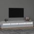 Kép 3/11 - Fehér TV-szekrény LED-lámpákkal 240x35x40 cm