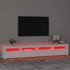 Kép 5/11 - Fehér TV-szekrény LED-lámpákkal 240x35x40 cm