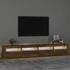 Kép 3/11 - Füstös tölgy színű TV-szekrény LED-lámpákkal 240x35x40 cm