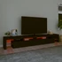 Kép 5/11 - Fekete TV-szekrény LED-világítással 260x36,5x40 cm