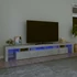 Kép 1/11 - Betonszürke TV-szekrény LED lámpákkal 260x36,5x40 cm