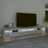 Kép 3/11 - Betonszürke TV-szekrény LED lámpákkal 260x36,5x40 cm