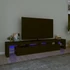 Kép 1/11 - Fekete TV-szekrény LED-világítással 230x36,5x40 cm