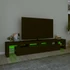 Kép 4/11 - Fekete TV-szekrény LED-világítással 230x36,5x40 cm