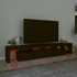 Kép 5/11 - Fekete TV-szekrény LED-világítással 230x36,5x40 cm