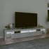 Kép 3/11 - Betonszürke TV-szekrény LED lámpákkal 230x36,5x40 cm