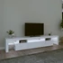 Kép 3/11 - Fehér TV-szekrény LED-lámpákkal 215x36,5x40 cm