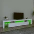 Kép 4/11 - Fehér TV-szekrény LED-lámpákkal 215x36,5x40 cm