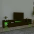 Kép 4/11 - Fekete TV-szekrény LED-világítással 215x36,5x40 cm