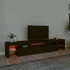 Kép 5/11 - Fekete TV-szekrény LED-világítással 215x36,5x40 cm