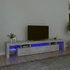 Kép 1/11 - Betonszürke TV-szekrény LED lámpákkal 215x36,5x40 cm