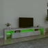 Kép 4/11 - Betonszürke TV-szekrény LED lámpákkal 215x36,5x40 cm