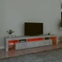 Kép 5/11 - Betonszürke TV-szekrény LED lámpákkal 215x36,5x40 cm