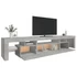 Kép 6/11 - Betonszürke TV-szekrény LED lámpákkal 215x36,5x40 cm