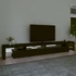 Kép 3/11 - Fekete TV-szekrény LED-lámpákkal 290x36,5x40 cm