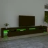 Kép 4/11 - Fekete TV-szekrény LED-lámpákkal 290x36,5x40 cm