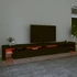Kép 5/11 - Fekete TV-szekrény LED-lámpákkal 290x36,5x40 cm