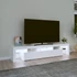 Kép 3/11 - Fehér TV-szekrény LED-lámpákkal 200x36,5x40 cm