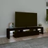Kép 3/11 - Fekete TV-szekrény LED-világítással 200x36,5x40 cm
