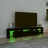 Kép 4/11 - Fekete TV-szekrény LED-világítással 200x36,5x40 cm