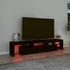 Kép 5/11 - Fekete TV-szekrény LED-világítással 200x36,5x40 cm