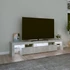 Kép 3/11 - Betonszürke TV-szekrény LED lámpákkal 200x36,5x40 cm