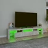 Kép 4/11 - Betonszürke TV-szekrény LED lámpákkal 200x36,5x40 cm