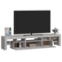 Kép 6/11 - Betonszürke TV-szekrény LED lámpákkal 200x36,5x40 cm