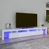 Kép 1/11 - Fehér TV-szekrény LED-lámpákkal 260x36,5x40 cm