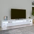 Kép 3/11 - Fehér TV-szekrény LED-lámpákkal 260x36,5x40 cm