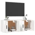 Kép 3/9 - 2 db fehér falra szerelhető TV-szekrény 57 x 34,5 x 40 cm