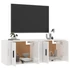 Kép 3/9 - 2 db magasfényű fehér fali TV-szekrény 57 x 34,5 x 40 cm