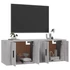 Kép 3/9 - 2 db szürke sonoma falra szerelhető TV-szekrény 57x34,5x40 cm