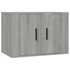 Kép 4/9 - 2 db szürke sonoma falra szerelhető TV-szekrény 57x34,5x40 cm