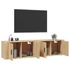 Kép 3/9 - 2 db sonoma tölgy színű fali TV-szekrény 80 x 34,5 x 40 cm