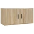 Kép 4/9 - 2 db sonoma tölgy színű fali TV-szekrény 80 x 34,5 x 40 cm