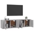Kép 3/9 - 2 db szürke sonoma falra szerelhető TV-szekrény 80x34,5x40 cm