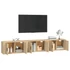 Kép 3/9 - 3 db sonoma tölgy színű fali TV-szekrény 80 x 34,5 x 40 cm