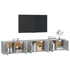 Kép 3/9 - 3 db betonszürke fali TV-szekrény 80 x 34,5 x 40 cm