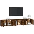 Kép 3/9 - 3 db füstös tölgy színű fali TV-szekrény 80 x 34,5 x 40 cm