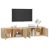 Kép 3/9 - 2 db sonoma tölgy színű fali TV-szekrény 100 x 34,5 x 40 cm