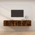 Kép 1/9 - 2 db füstös tölgy színű fali TV-szekrény 100 x 34,5 x 40 cm