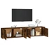 Kép 3/9 - 2 db füstös tölgy színű fali TV-szekrény 100 x 34,5 x 40 cm