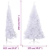 Kép 8/8 - Fehér PVC fél műkarácsonyfa állvánnyal 240 cm