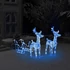 Kép 1/10 - Akril rénszarvasos-szános karácsonyi dísz 160 LED-del 130 cm