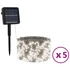 Kép 2/11 - 5 db 5x200 LED-es hideg fehér bel-/kültéri napelemes fényfüzér