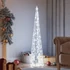 Kép 1/9 - Dekoratív hideg fehér fényű LED-es akril fénykúp 120 cm