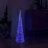 Kép 1/7 - Dekoratív kék fényű LED-es akril fénykúp 90 cm